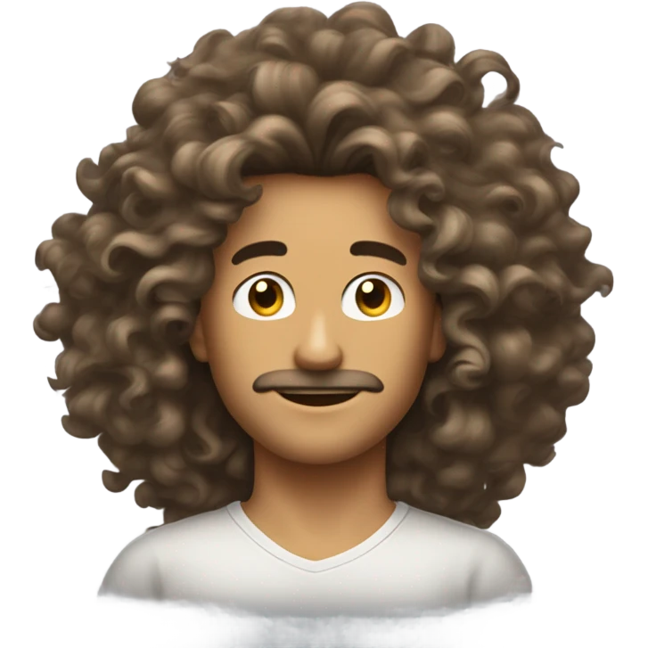 Man with a lot of hair emoji