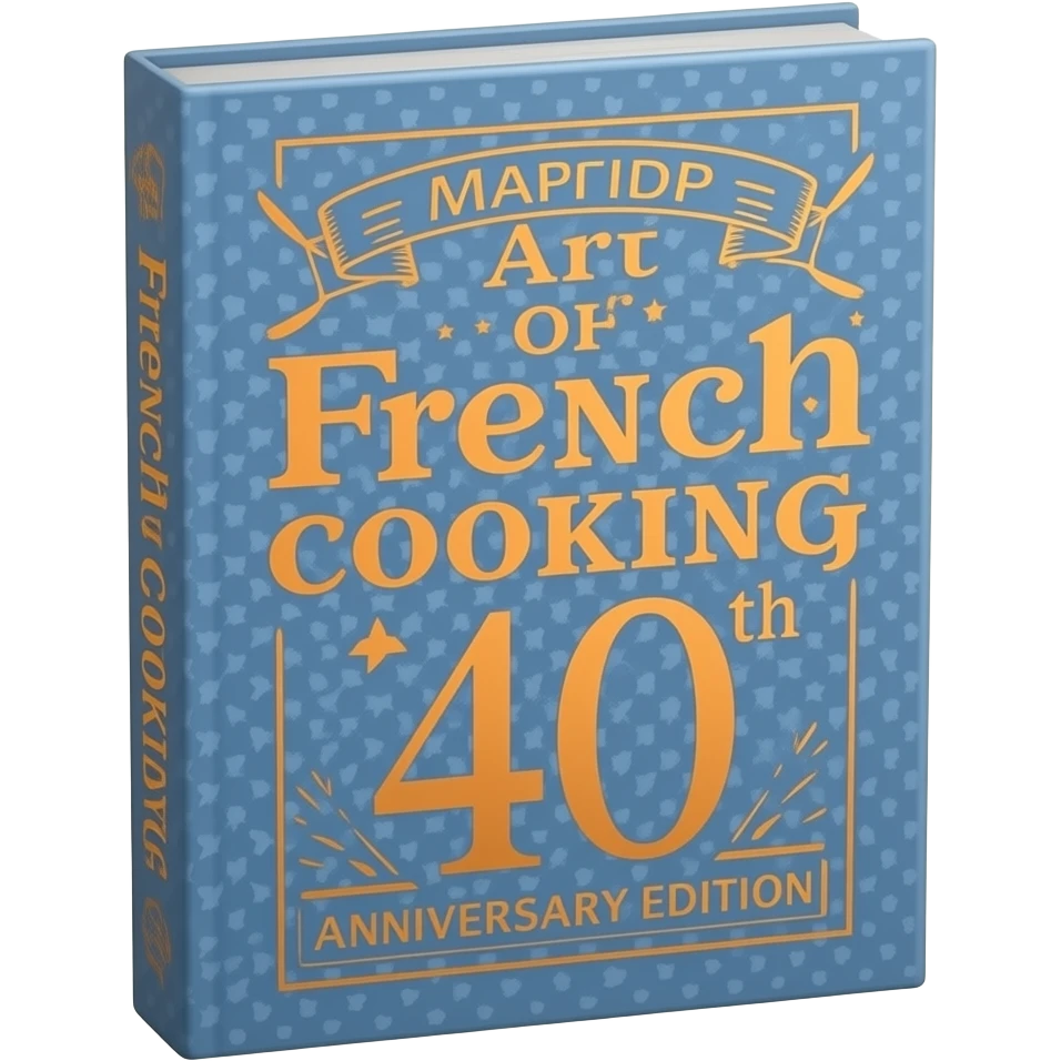 mastering the art of French cooking book 40th anniversary edition blue and orange emoji