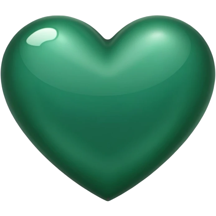 Dark Green heart  emoji