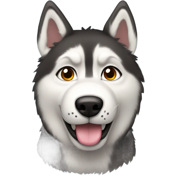 Husky with big belly emoji
