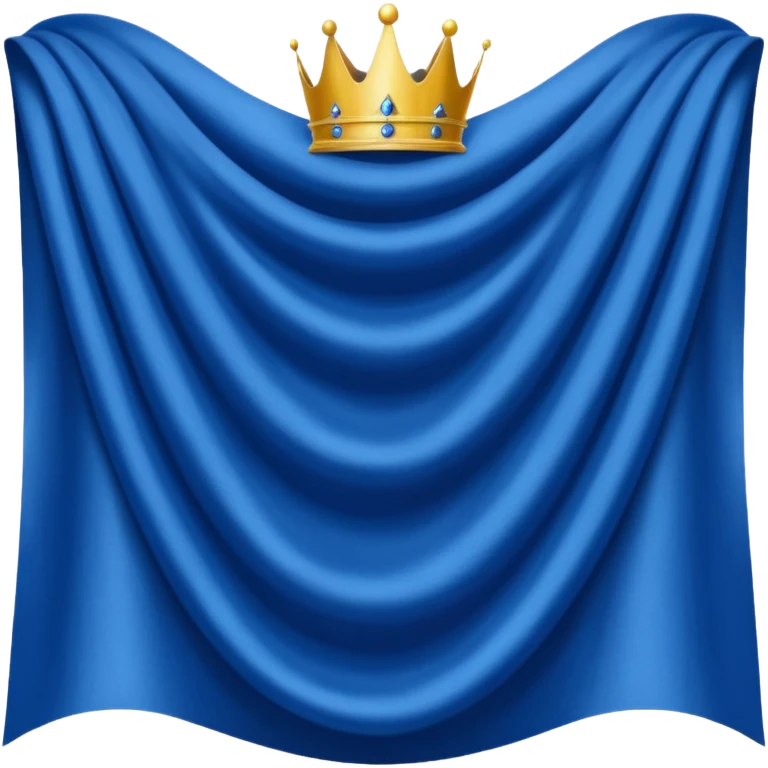 Wave Banner — blue cloth + white crest,Royal Banner. emoji