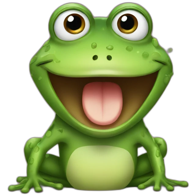Frog with Afro singing emoji