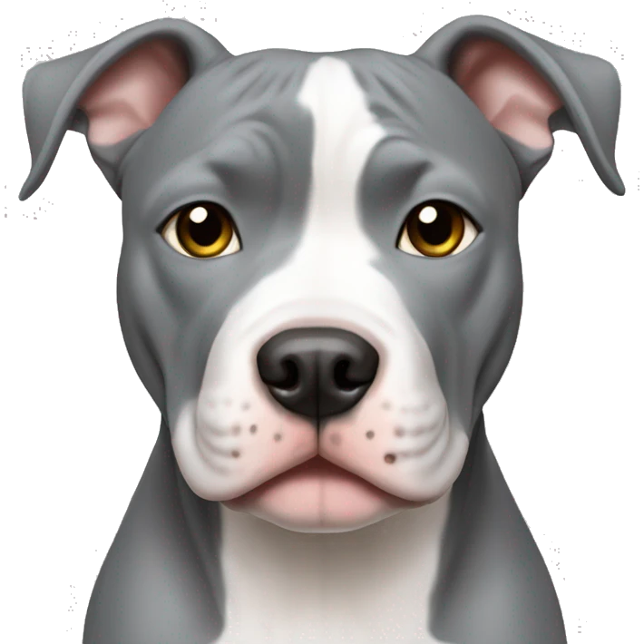 grey and white pitbull  emoji
