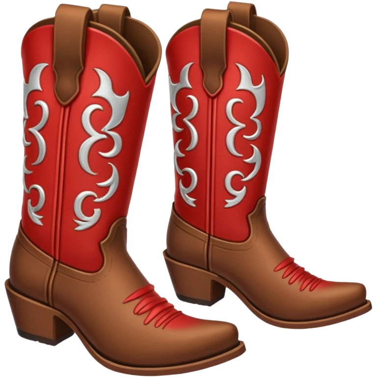 Red and brown cowgirl boots emoji emoji
