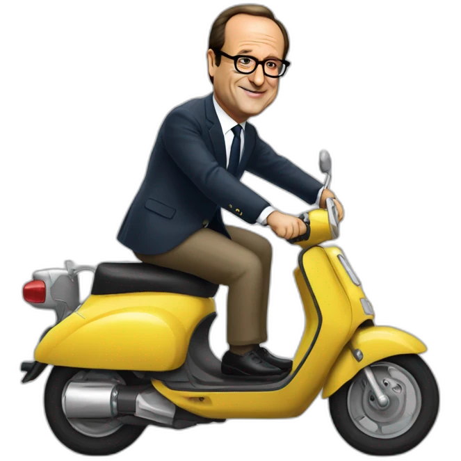 françois hollande en scooter emoji