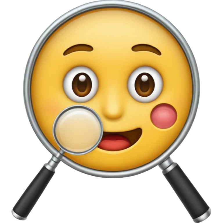flat mouth emoji with magnifying glass and black background emoji