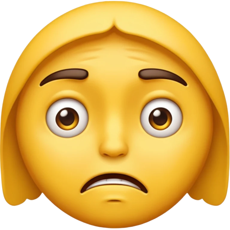A realistic worried emoji emoji