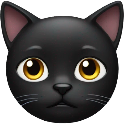 Black cat sad emoji