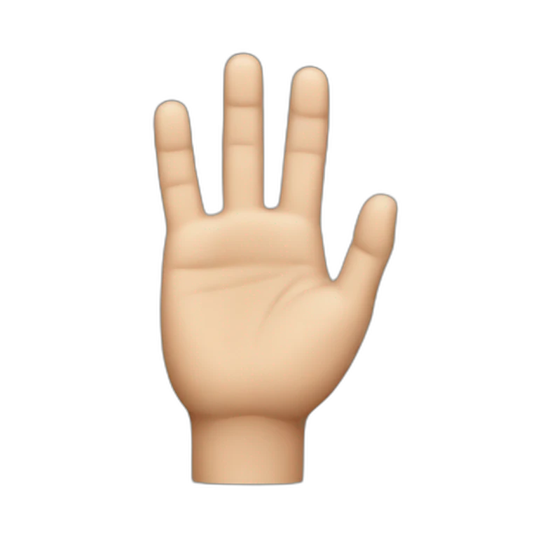 A hand stopped by another hand emoji