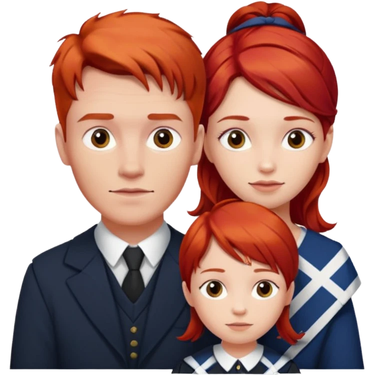 scottish family with son and daughter emoji