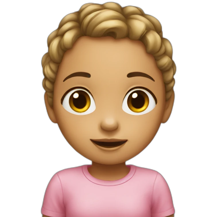 little girl scratch your hear emoji
