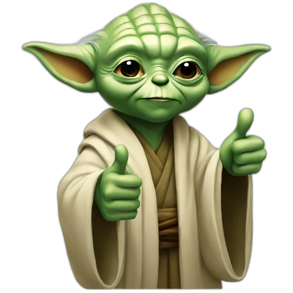 Yoda giving a thumbs up emoji