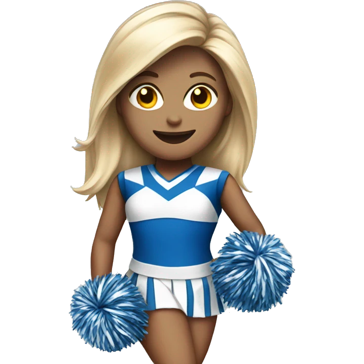 Cheerleader with blue sparky uniform  emoji