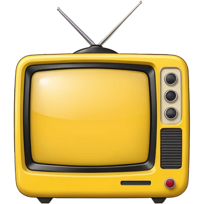 Mobile yellow tv emoji