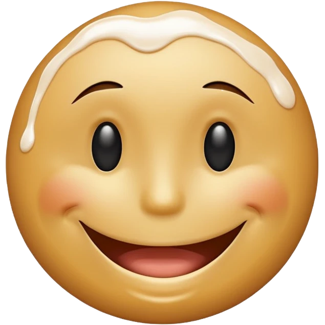 Smiley face with cum all over it emoji