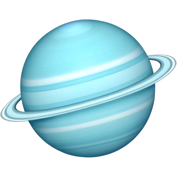planet Uranus with rings emoji