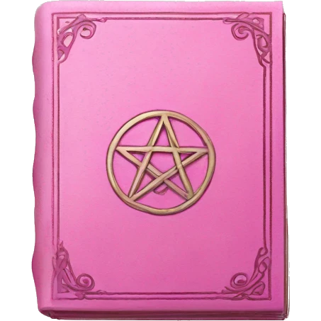 Grimoire book of spells pink emoji