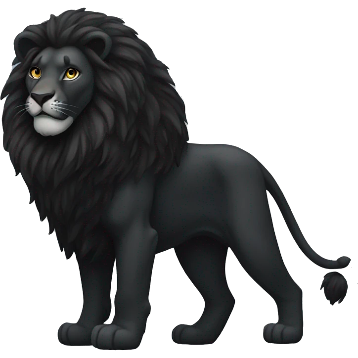 Black lion that looks like Donna emoji