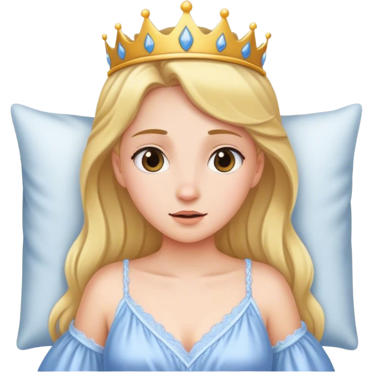 princess waking up from bed emoji