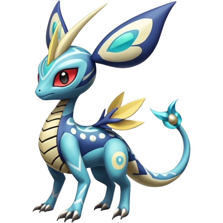 zig-zag-patterned tribal tropical hot spotted Meloetta-Dialga-Salamence-Giratina-Noibat-Pokémon-Fakémon-fusion-hybrid-creature emoji