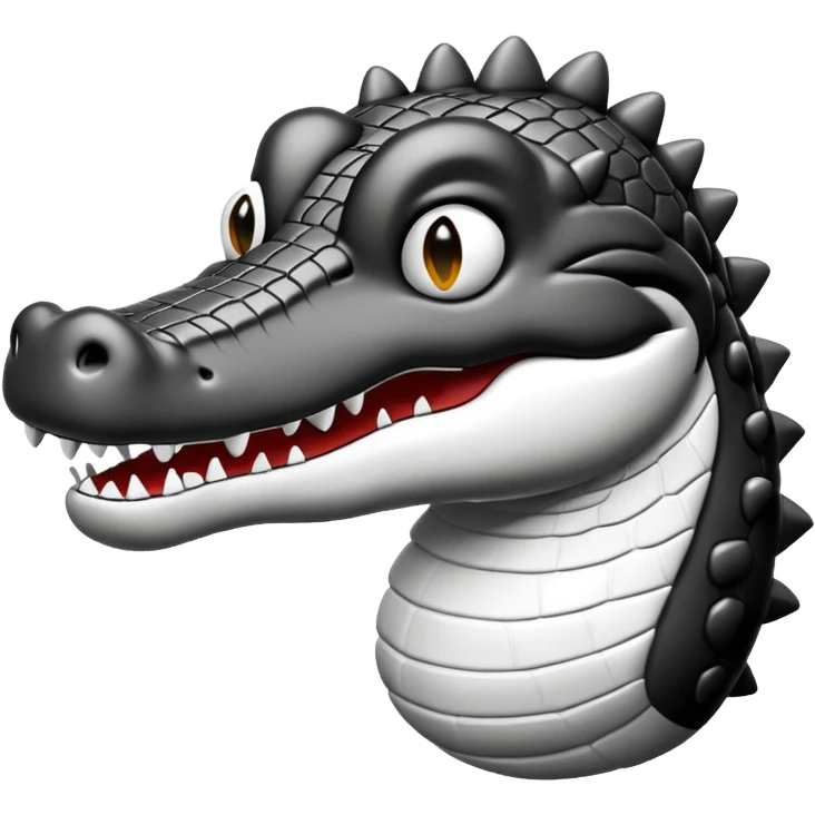 simple gator icon line art black and white emoji