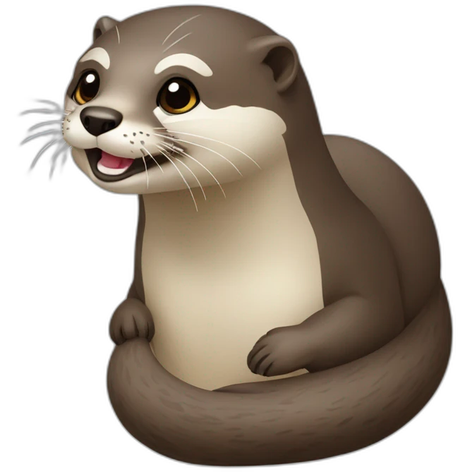Loutre sur chien emoji