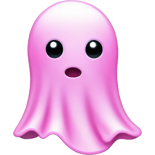 Cute pink ghost emoji