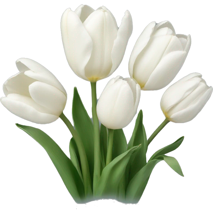 White tulips emoji