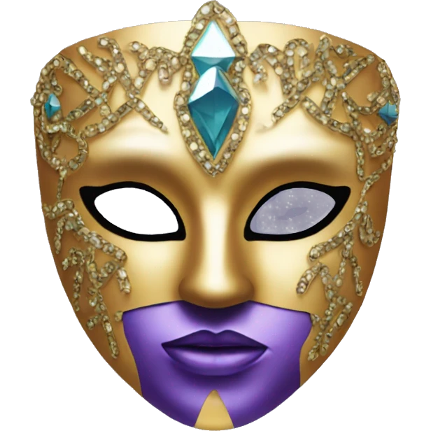 gold bedazzled masquerade mask  emoji