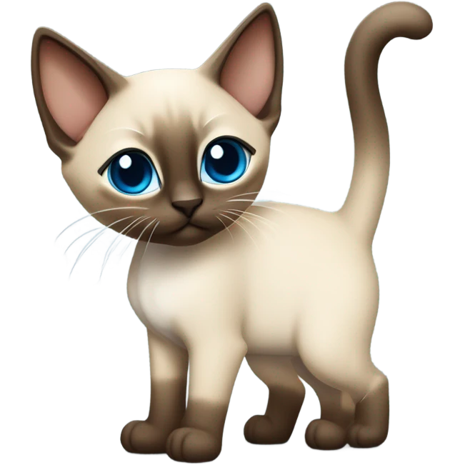 Siamese kitten standing  emoji