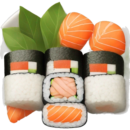 a full plate of sushi emoji