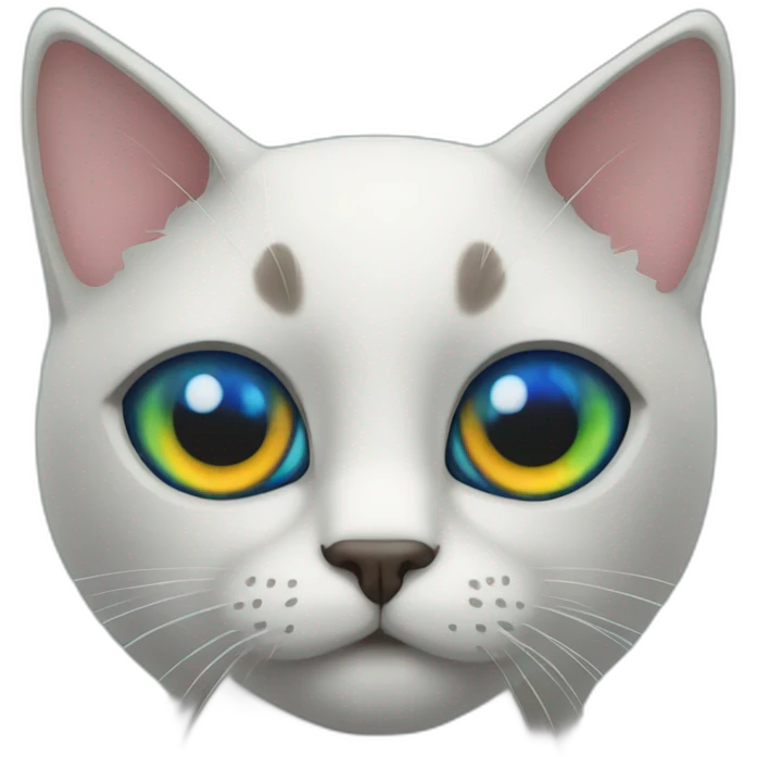 cat with kaleidoscope eyes emoji