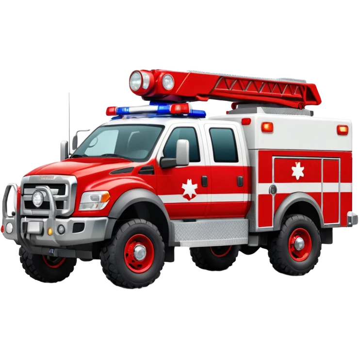 Search & Rescue Truck in USA emoji
