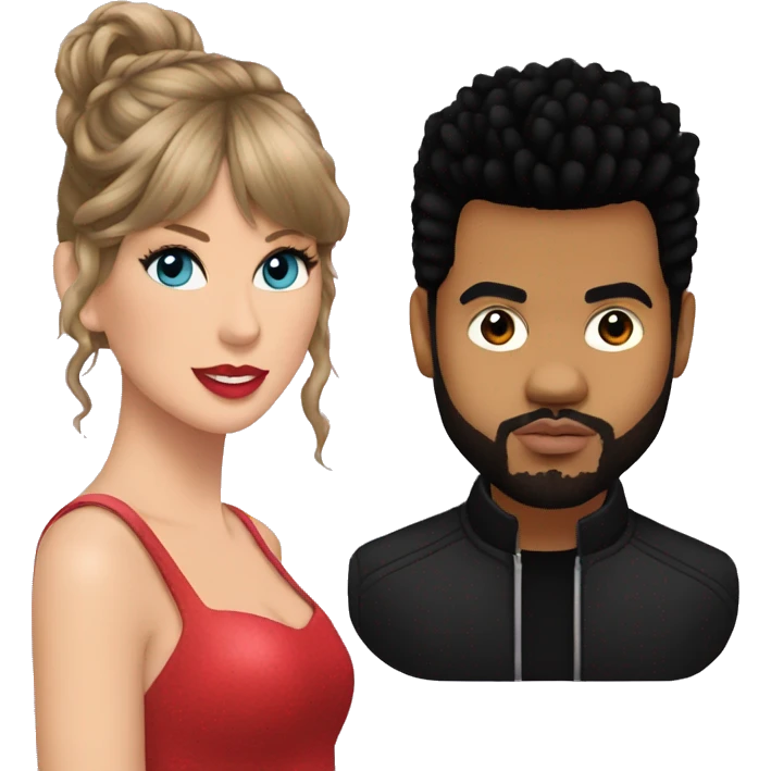 Taylor swift and the weeknd emoji