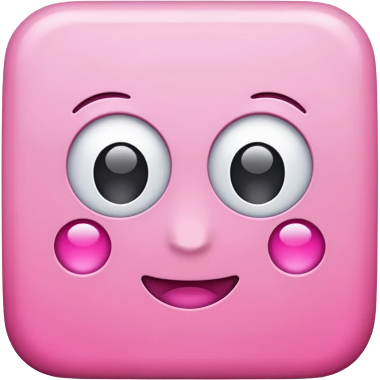 Pink square with no face emoji