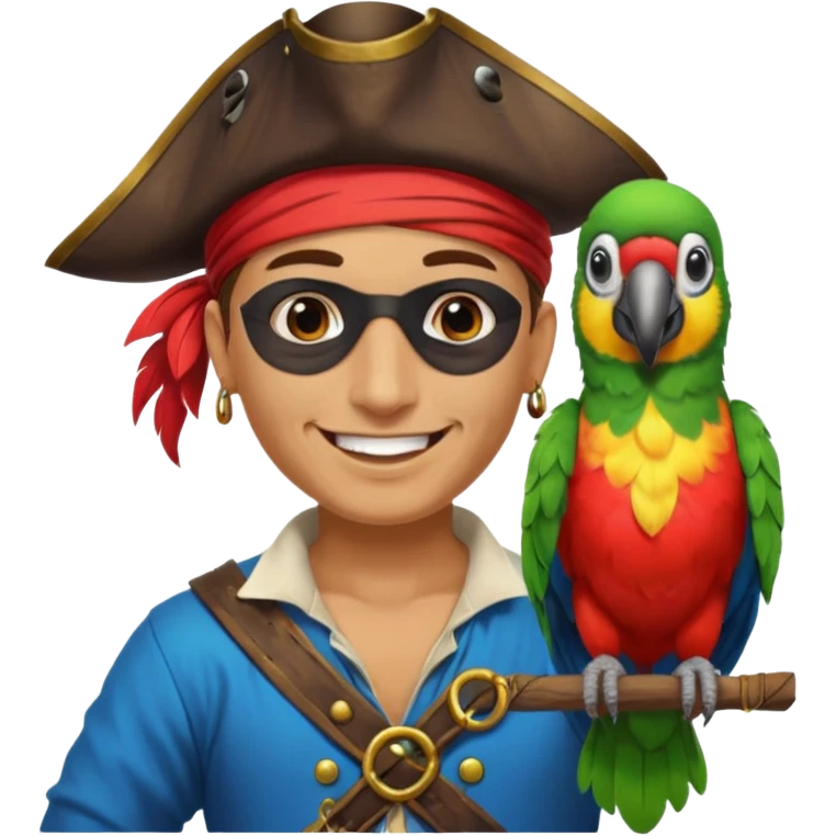 pirate and parrot emoji