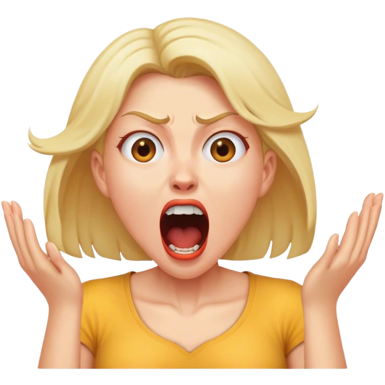 Women yelling  emoji