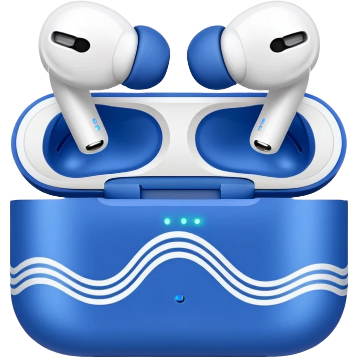 AirPods Pro earbud with sound waves emoji