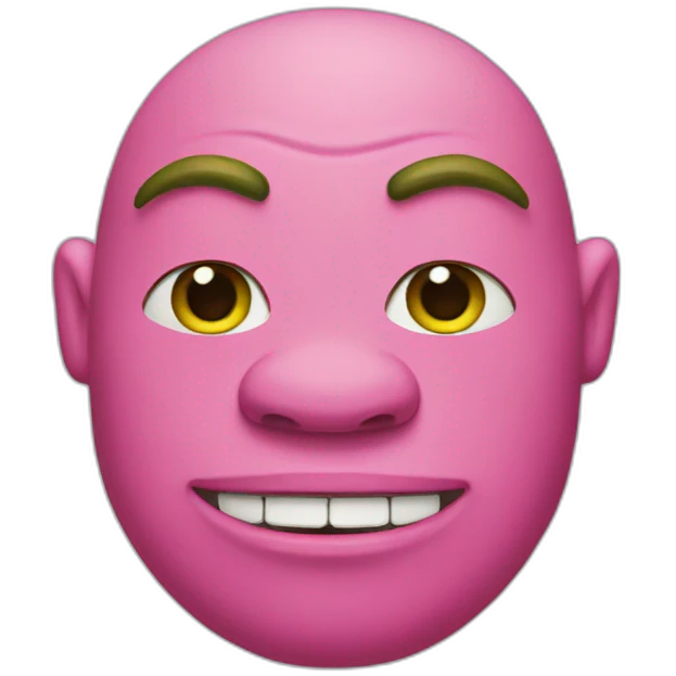 Shrek with pink skin emoji
