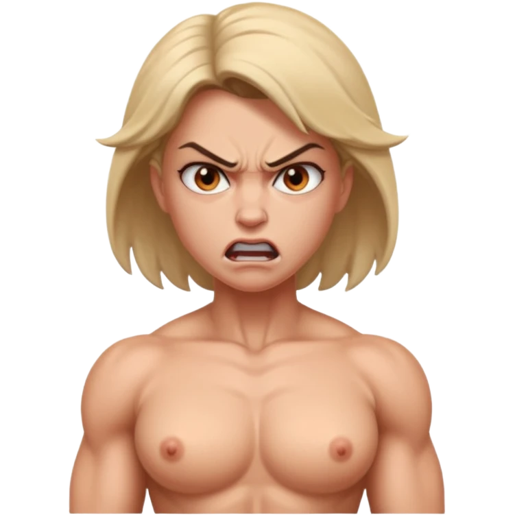 Angry nude woman emoji