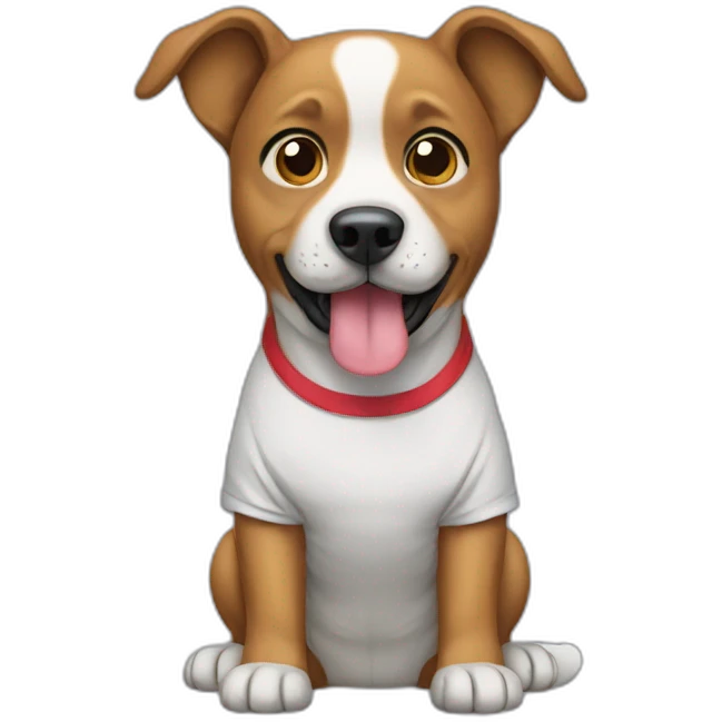 dog with t-shirt emoji