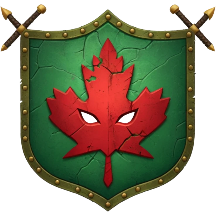 green and red war banner emblem emoji