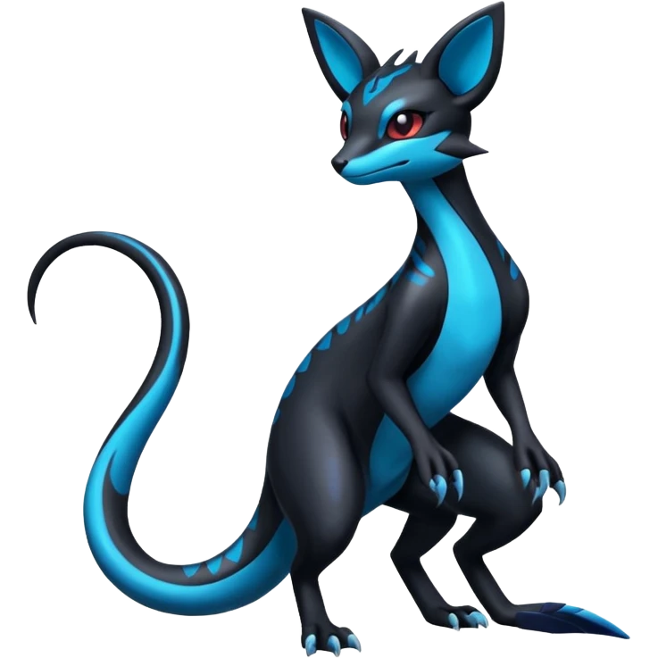 Shiny Salandit-Umbreon-Genet-Noivern-Noibat-Hybrid (Full body) emoji