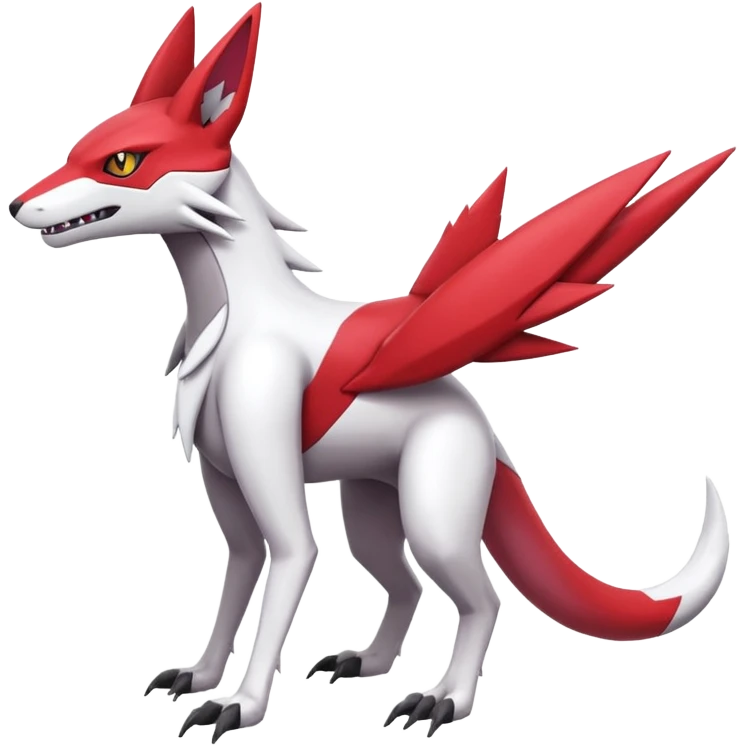 Heliolisk-Sergal-Zangoose-Cyclizar-Genesect-Pokémon, full body emoji