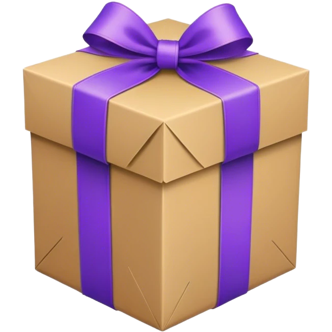 Package with purple ribbons  emoji