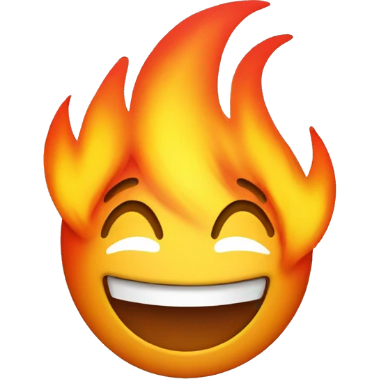 smile in fire emoji