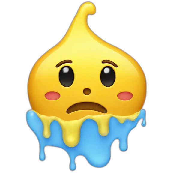 melting face yellow emoji