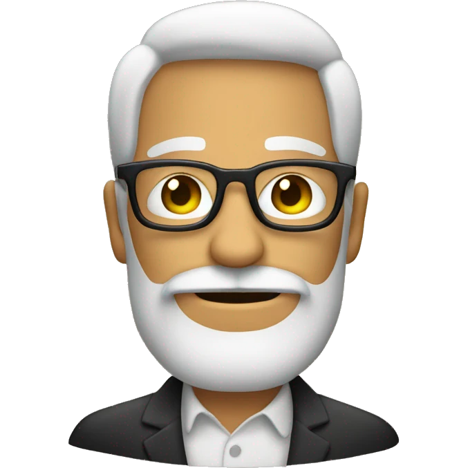 Hombre con lentes y barba emoji