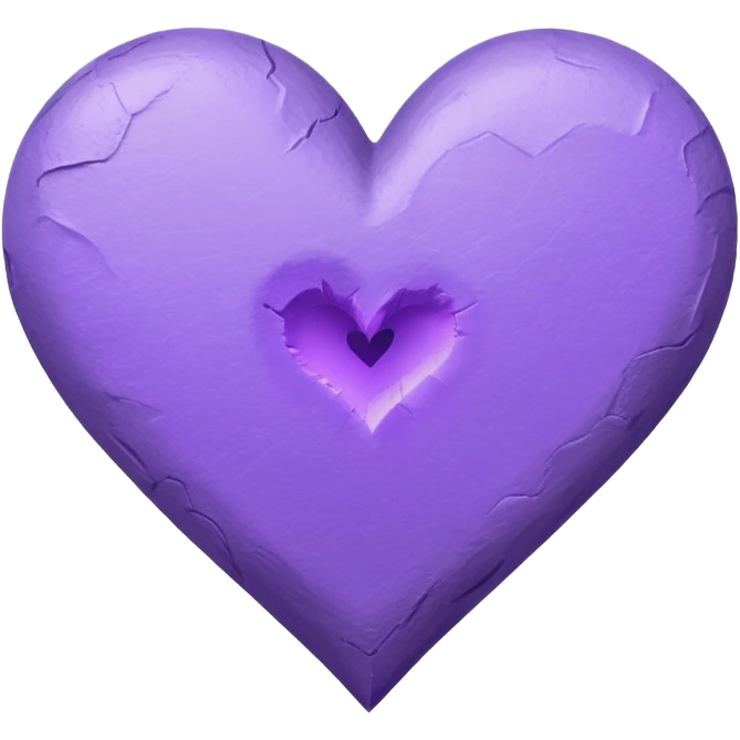 paper with Hand drawn purple heart outline with pencil emoji