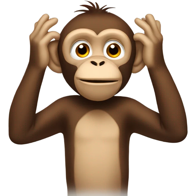 Monkey’s both hands over its head emoji